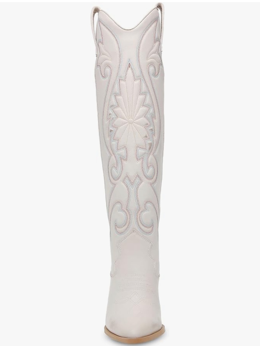 Steve Madden Women's Leather Lashes Western Boots Distressed White Size 8.5M - Picture 3 of 14